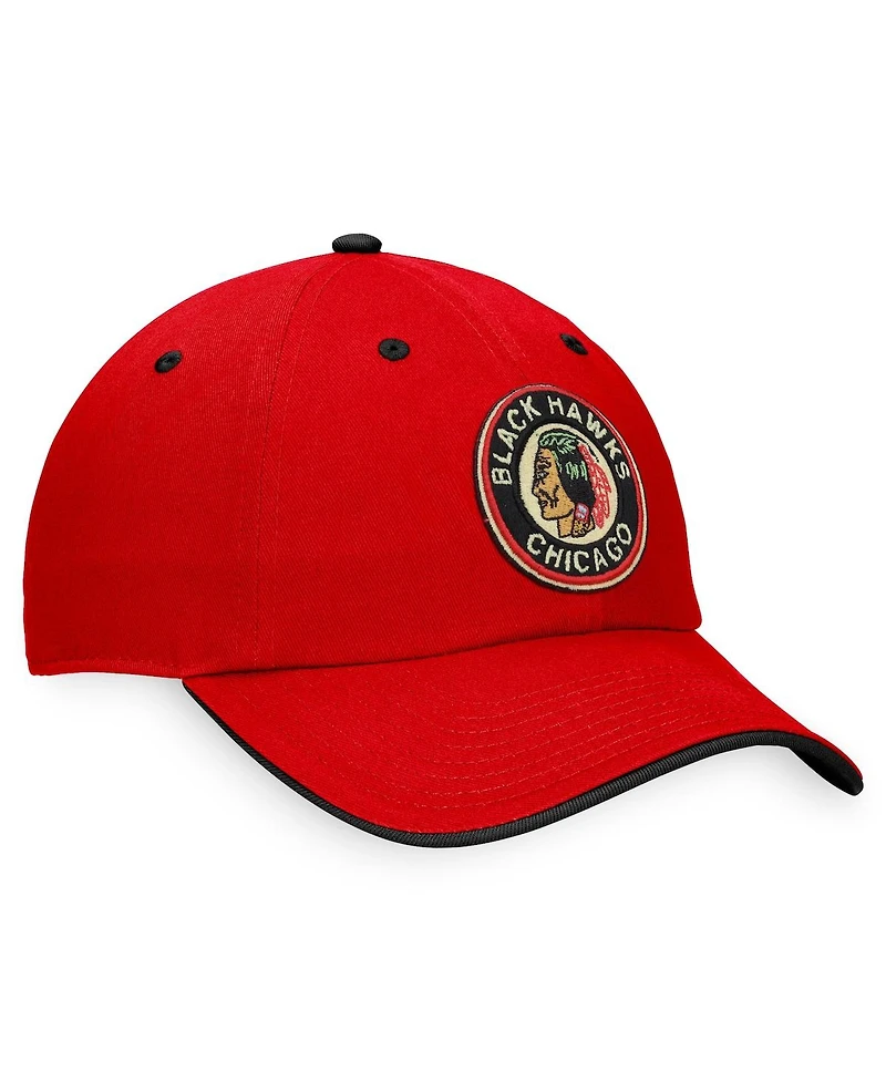 Men's Fanatics Red Chicago Blackhawks Original Six Adjustable Hat