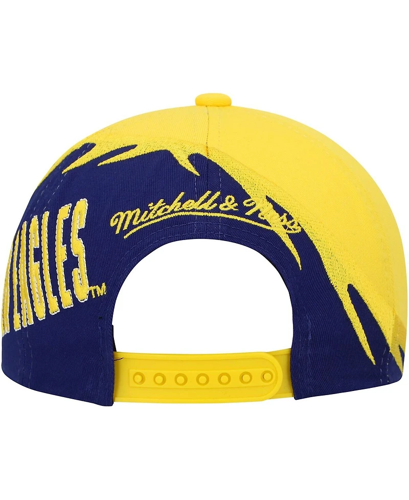 Big Boys Mitchell & Ness Gold and Blue Marquette Golden Eagles Spiral Snapback Hat