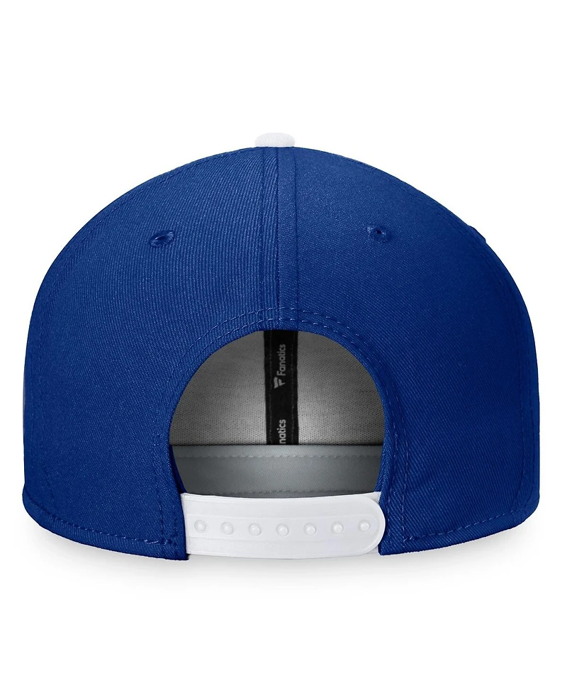 Men's Fanatics Blue, White Toronto Maple Leafs Iconic Color Blocked Snapback Hat
