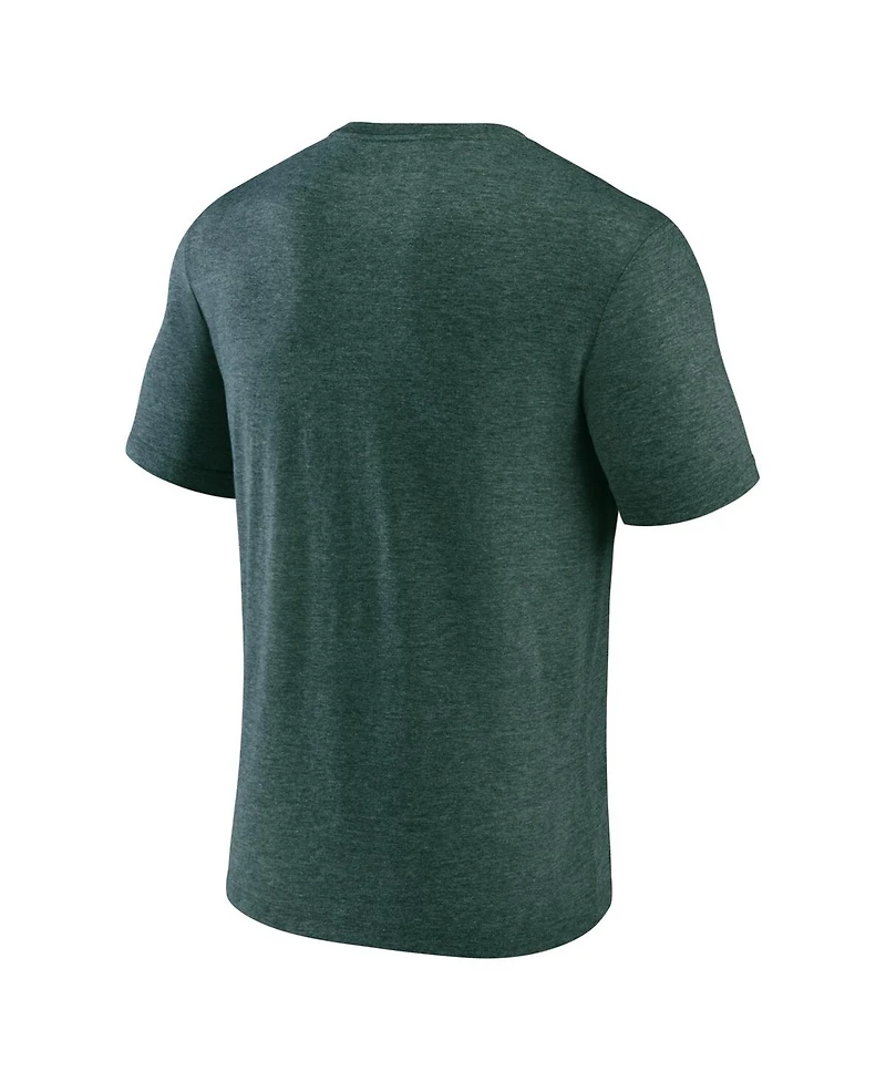 Men's Fanatics Heathered Green Green Bay Packers Sporting Chance T-shirt