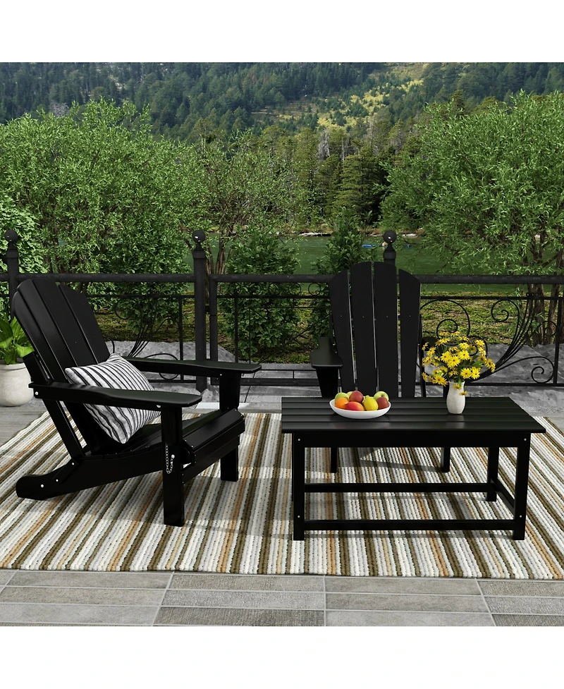 WestinTrends 3-Piece Outdoor Paio Adirondack Conversation Set