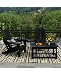 WestinTrends 3-Piece Outdoor Paio Adirondack Conversation Set