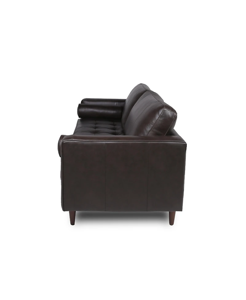 Maebelle Leather Sofa with Tufted Seat And Back