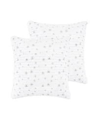 Levtex White Pine Printed Snowflake 2-Pc. Sham Set, European