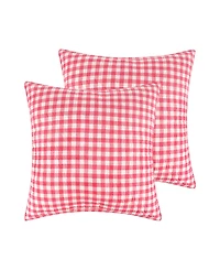 Levtex Home for Christmas Festive Plaid 2-Pc. Sham Set, European