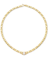 Cultured Freshwater Pearl (9mm) 18" Collar Necklace in 14k Gold-Plated Sterling Silver
