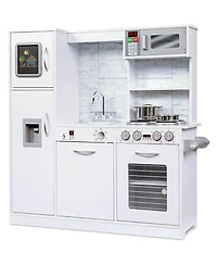Lil' Jumbl Kitchen Set for Kids, Wooden Pretend Play Kitchen Set White