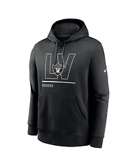 Men's Nike Black Las Vegas Raiders City Code Club Fleece Pullover Hoodie