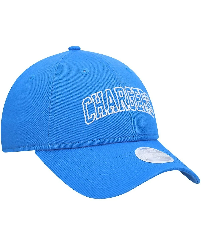 Women's New Era Powder Blue Los Angeles Chargers Collegiate 9TWENTY Adjustable Hat