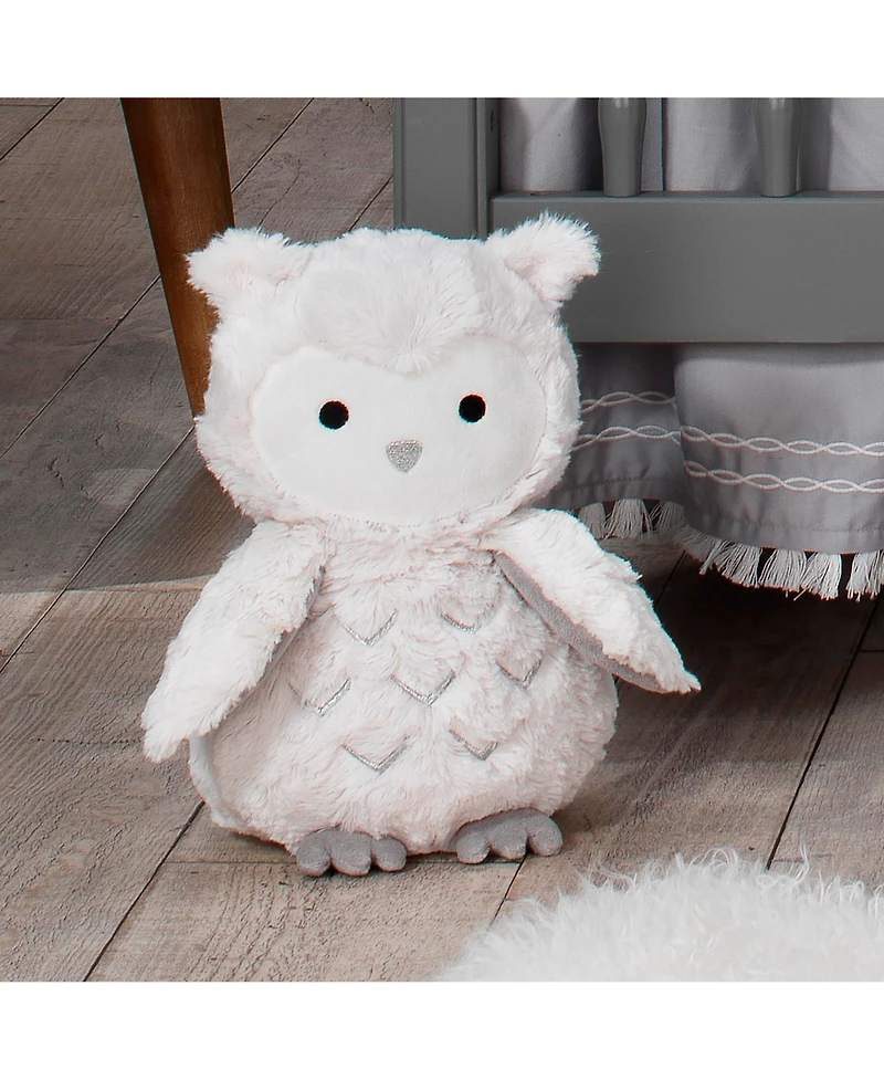 Lambs & Ivy Luna White/Gray Plush Owl Stuffed Animal - Luna