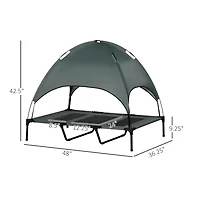 PawHut Elevated Pet Bed Dog Foldable Cot Tent Canopy Inst Shelter Outdoor