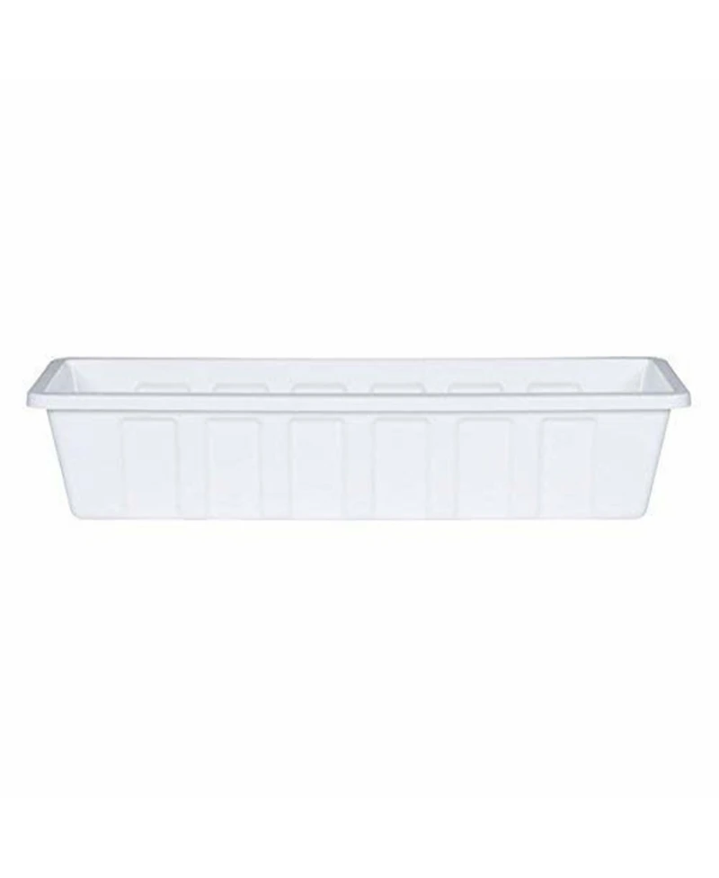 Poly-Pro Plastic White 24 Inches Flower Box Planter