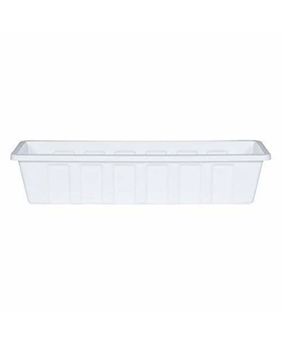 Poly-Pro Plastic White 24 Inches Flower Box Planter