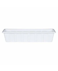Poly-Pro Plastic White 24 Inches Flower Box Planter