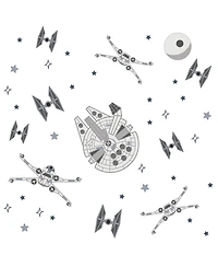 Lambs & Ivy Star Wars Squadron X-Wing/Tie Fighter/Millennium Falcon Wall Decals