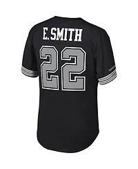 Men's Mitchell & Ness Emmitt Smith Black Dallas Cowboys Retired Player Name and Number Mesh Top