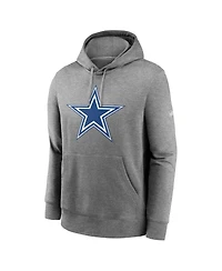 Men's Nike Heathered Gray Dallas Cowboys Rewind Club Fleece Pullover Hoodie