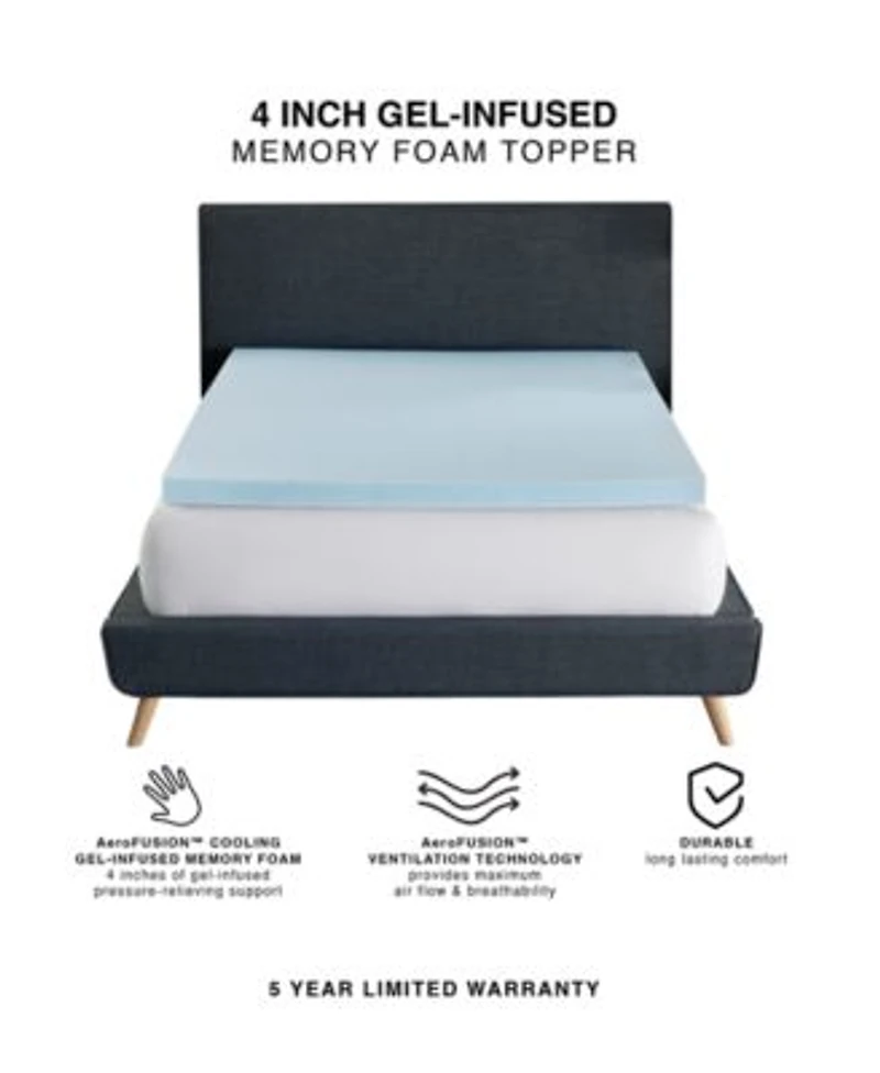 Prosleep Gel Infused 4 Memory Foam Mattress Toppers