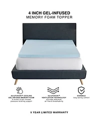 Prosleep Gel Infused 4 Memory Foam Mattress Toppers