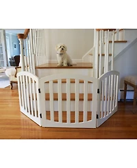 Arf Pets 3-Panel Freestanding Dog Gate, Foldable Pet Gate for Home