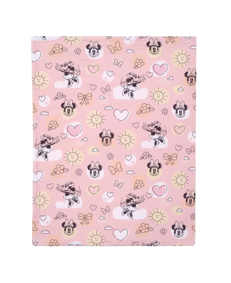 Lambs & Ivy Disney Baby Sweetheart Minnie Mouse Pink Soft Fleece Baby Blanket