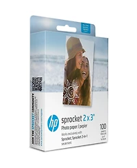 Hp Sprocket 2x3” Premium Zink Sticky Back Photo Paper - 100 Sheets
