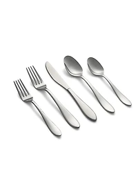 Cambridge Silversmiths Delia Mirror 20 Piece Stainless Steel Flatware Set, Service for 4