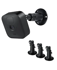 Wasserstein Metal Wall Mount for Blink Outdoor, XT2 Outdoor & Indoor Camera - Adjustable Indoor/Outdoor Security Metal Wall Mount (3 Pack, Black)