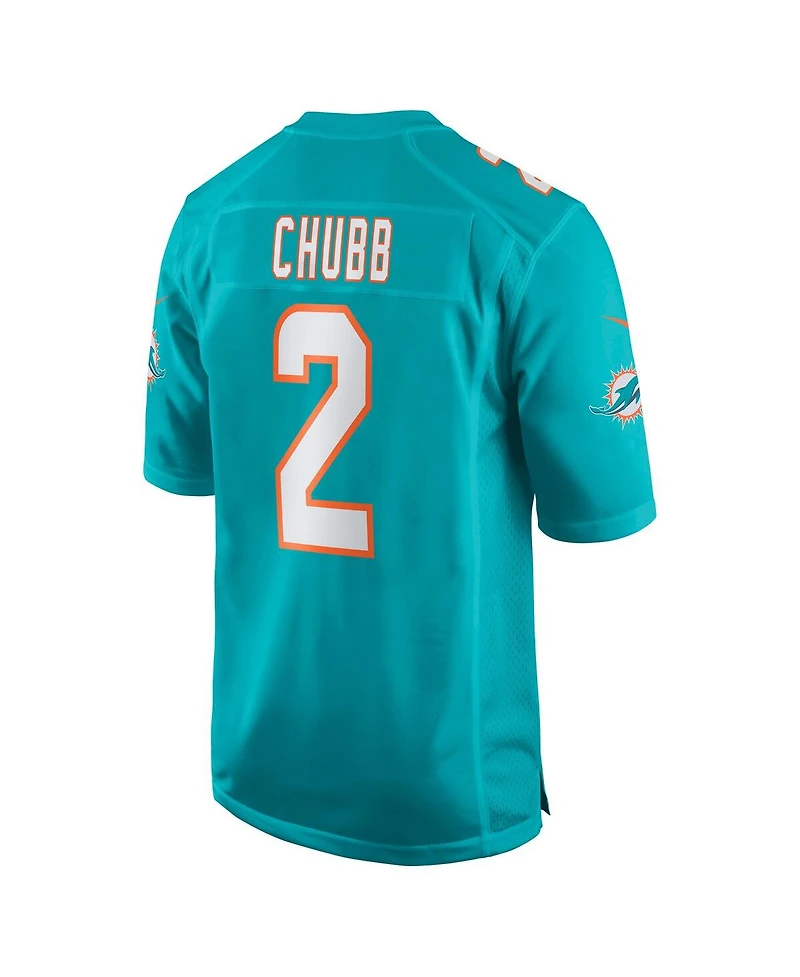 Men's Nike Bradley Chubb Aqua Miami Dolphins Game Player Jersey