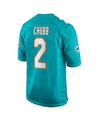 Men's Nike Bradley Chubb Aqua Miami Dolphins Game Player Jersey