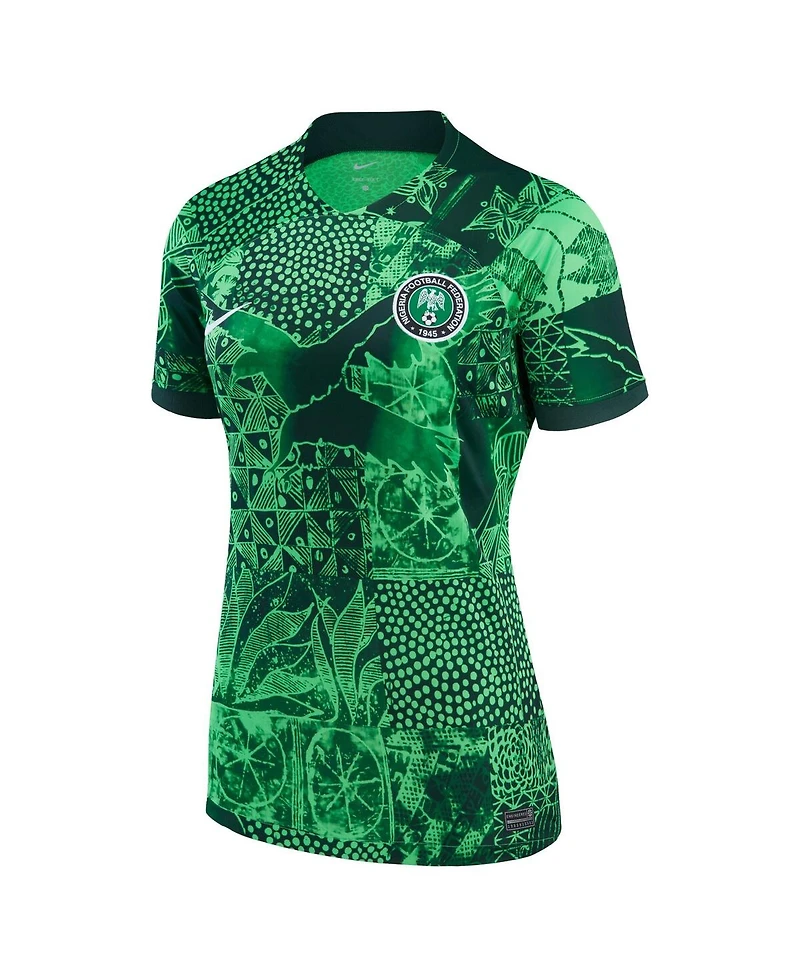Women's Nike Green Nigeria National Team 2022/23 Home Breathe Stadium Replica Blank Jersey