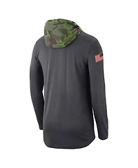 Men's Nike Anthracite, Camo Georgia Bulldogs Military-Inspired Long Sleeve Hoodie T-shirt