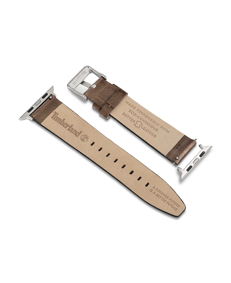 Timberland Unisex Barnesbrook Brown Genuine Leather Universal Smart Watch Strap 22mm