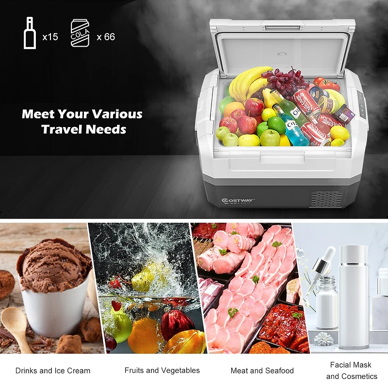 48 Quart Portable Electric Car Cooler Refrigerator Compressor Freezer Camping