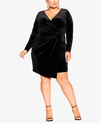 City Chic Women's Clare V-neck Dress