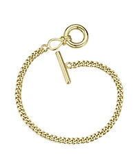 Ra 14K Gold Plated Cubic Zirconia Chain Bracelet