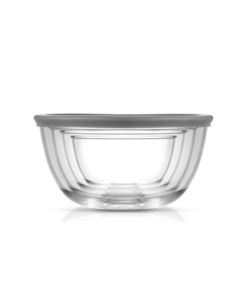 JoyJolt Joyful 4 Piece Glass Mixing Bowls with Lids Set