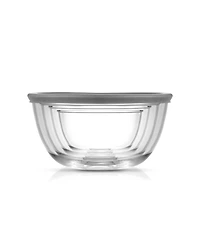 JoyJolt Joyful 4 Piece Glass Mixing Bowls with Lids Set