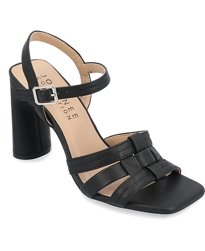 Journee Collection Women's Gibssen Square Toe Fisherman Sandals