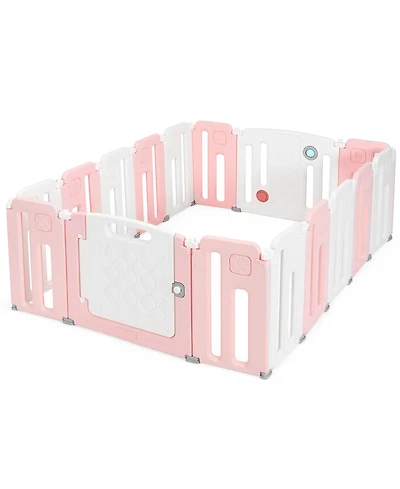 Costway Baby 16 Panels Safety Playpen Safety Activity Play Center