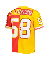Men's Mitchell & Ness Derrick Thomas Red, Gold Kansas City Chiefs 1994 Split Legacy Replica Jersey