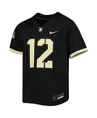 Big Boys and Girls Nike #12 Black Army Knights Untouchable Football Jersey