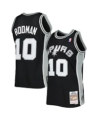 Men's Mitchell & Ness Dennis Rodman Black San Antonio Spurs 1993-94 Hardwood Classics Swingman Jersey