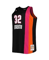 Men's Mitchell & Ness Shaquille O'Neal Black Miami Heat Big and Tall Hardwood Classics 2005-06 Swingman Jersey