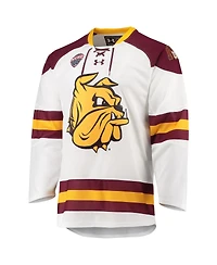 Men's Under Armour White Minnesota Duluth Bulldogs Replica Hockey Jersey