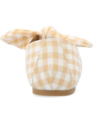 Journee Collection Women's Seralinn Bow Square Toe Flats