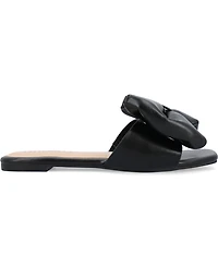 Journee Collection Women's Fayre Oversized Bow Flat Sandals