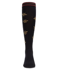 MeMoi Big Girls Striped Bee Cotton Blend Knee High Socks