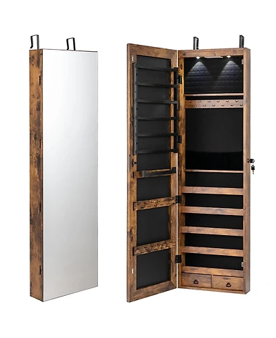 Mirrored Jewelry Cabinet Jewelry Organizer