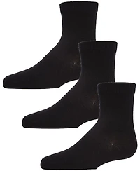 MeMoi Girls 3 Pairs Unisex Cotton Blend Quarter Socks
